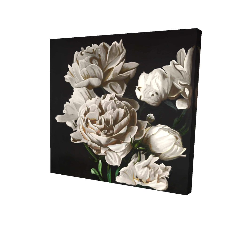 Pivoines beige | reproduction sur toile
