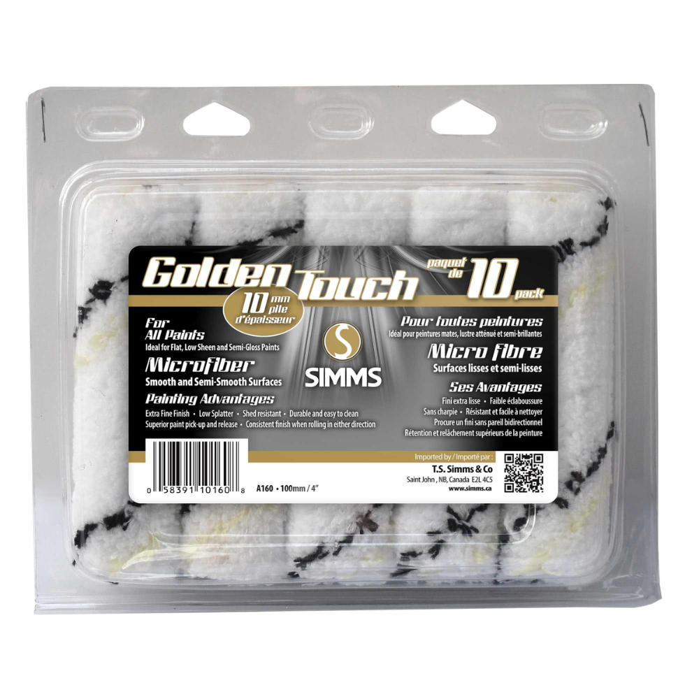 Rouleaux en microfibre - Golden touch - Simms - pqt 10