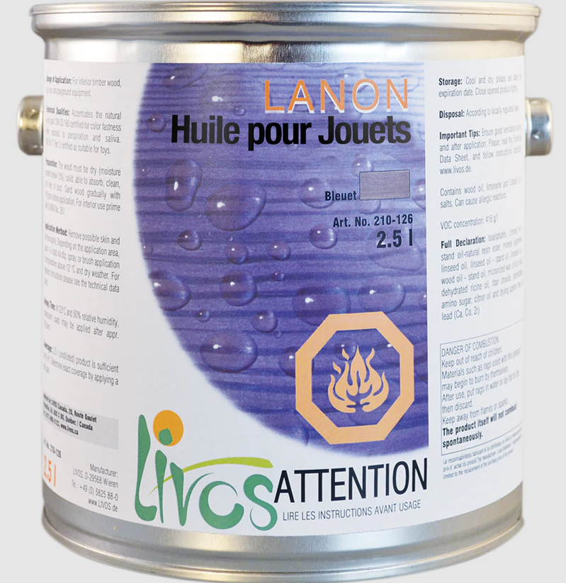 Lanon huile Livos pour jouet d'enfant 50ml