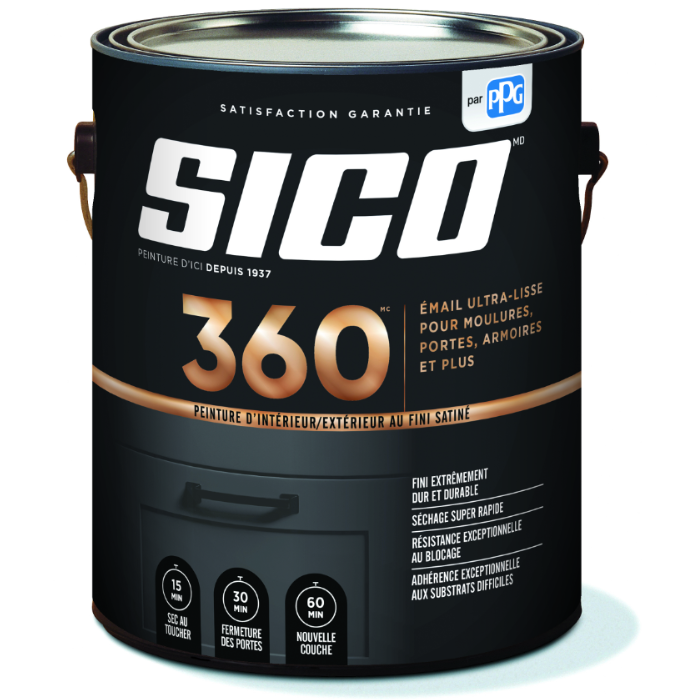 Peinture intérieur/extérieur 360 - Fini Satin - Sico